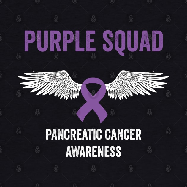 pancreatic cancer awareness - purple squad pancreatic cancer awareness month purple ribbon by Merchpasha1